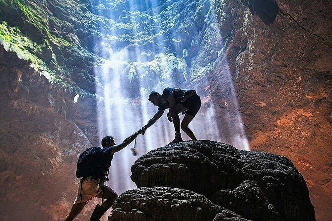 1 day Yogyakarta Tour Jomblang cave and Pindul Cave tubing - The muddy reality of the cave walk