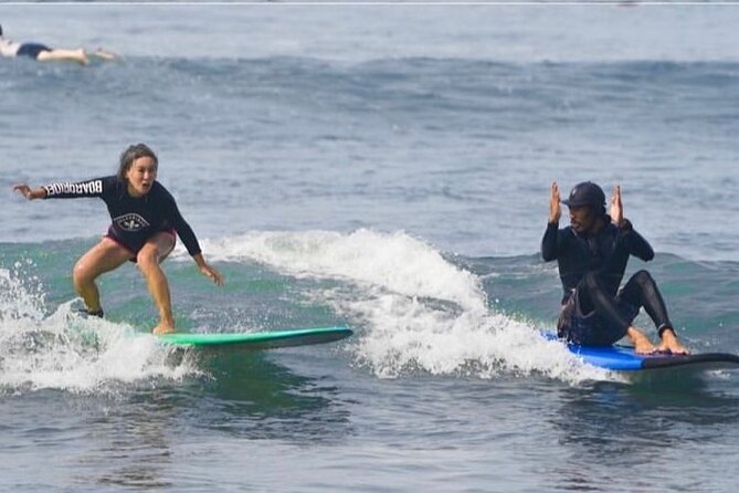 2 Hour Private Beginner Surf Lesson Canggu - Practicing the pop-up before catching waves
