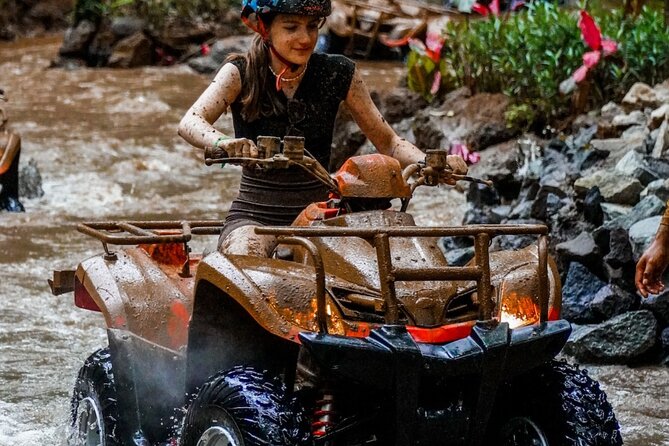 ATV Quad Bike Bali with Gorilla Cave & Lunch at Cretya Sunset - Safety briefing, boots, and your first ride