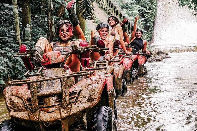 ATV Quad Bike Bali with Waterfall Gorilla Cave and Lunch - Rice paddies, jungle, and village scenery