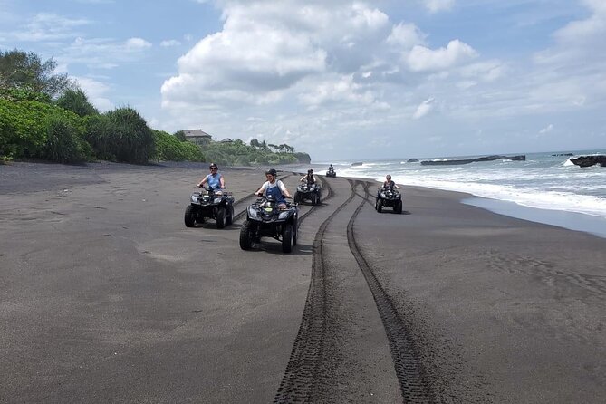 Bali ATV Ride In the beach black sand atv tour - Rice paddies, cornfields, and village roads