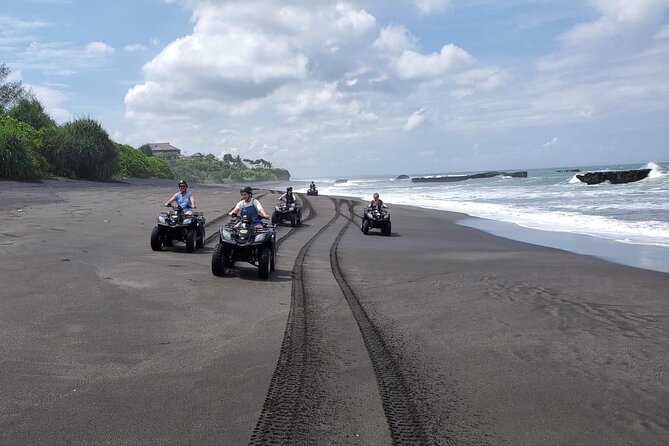 Bali ATV Ride In the beach sunset atv tour - Riding from Tegal Mengkeb village to the black-sand beach
