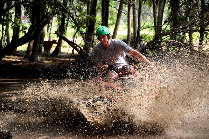 Bali ATV Ride Ubud Waterfall, Ricefield,River,Barong Cave, Lunch - Mud, rivers, and the waterfall section