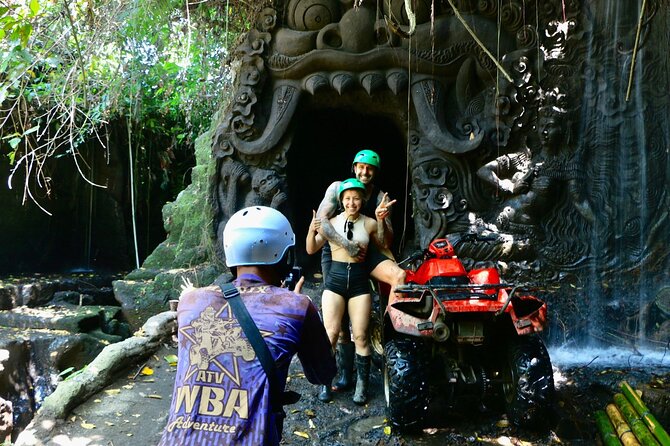 Bali ATV Ride Ubud Waterfall, Ricefield,River,Barong Cave, Lunch - Getting ready for the 1.5-hour ride