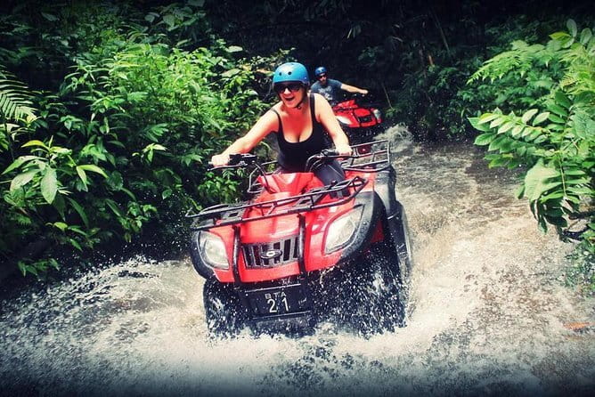 Bali ATV Ride Ubud Waterfall,RiceField,River,Kingkong-Temple cave - Lunch, shower, and pool access after the ride