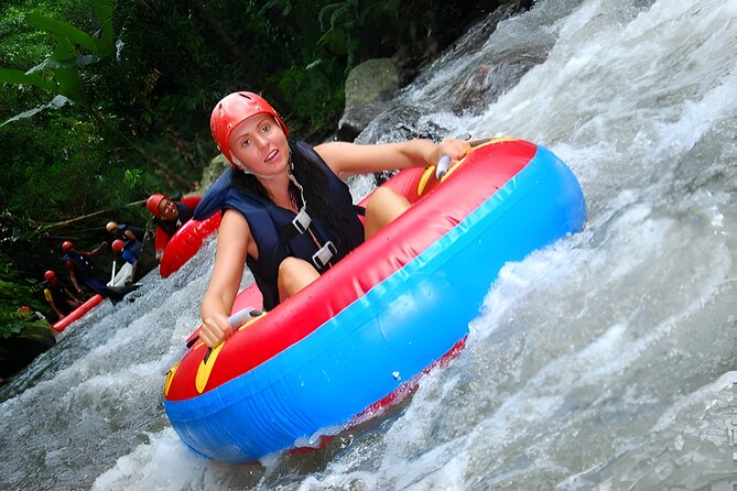 Bali Best Activities: Bali River Tubing Adventure - Getting ready with helmets, lockers, and showers