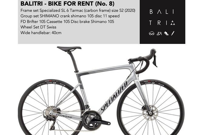 Bali road bike hire / rent - Key points at a glance