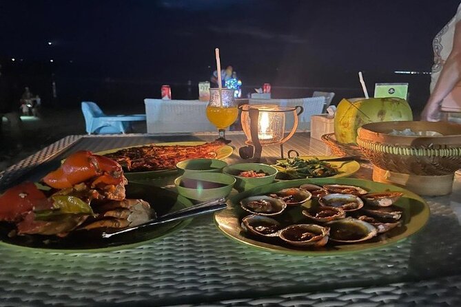 Bali Romantic Seafood Dinner under sunset jimbaran Beach - What arrives on the dinner table