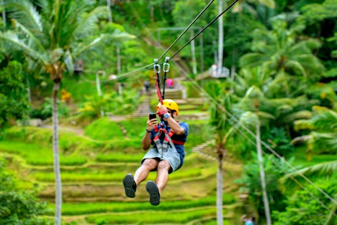 Bali Ubud Zipline Jungle Swing and Waterfall Tour - Ziplining at Uma Ceking Resto and Swing