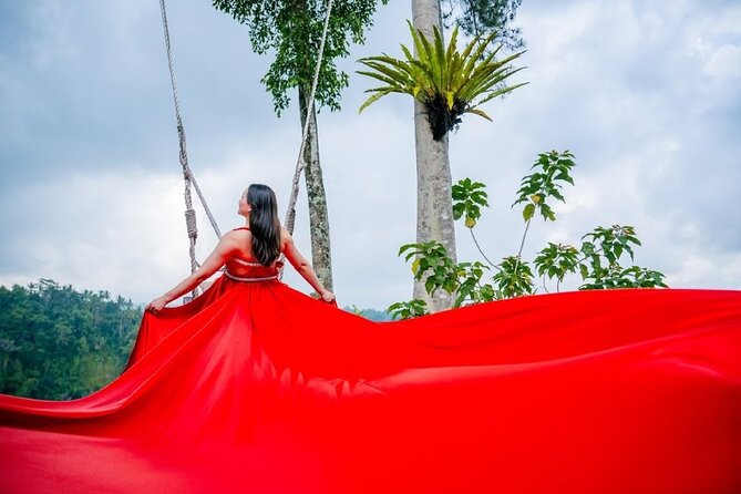 Bali Ubud Zipline Jungle Swing and Waterfall Tour - Walking toward the waterfall