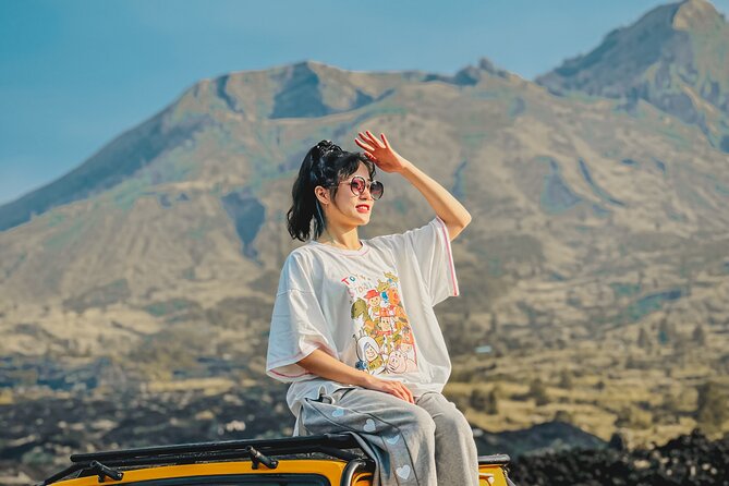 Mount Batur Sunrise By Private Jeep include Hot Spring - Black lava from the 1963 Mount Batur eruption