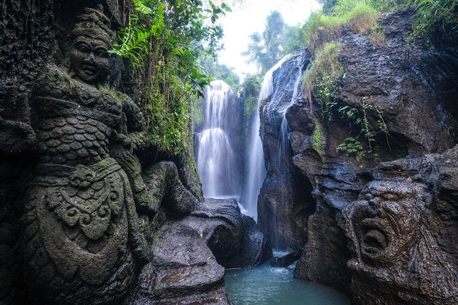 Purifications at Beji Griya Waterfalls - The pool shower completes the purification