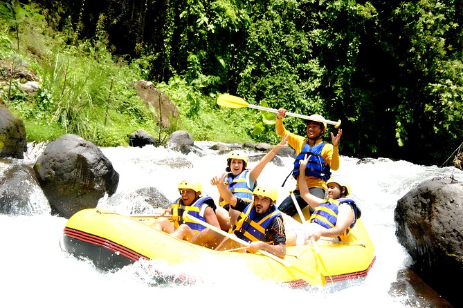 Telaga Waja White Water Rafting - With No Step or Stair : Bali Best Adventures - The finish point, showers, and buffet lunch