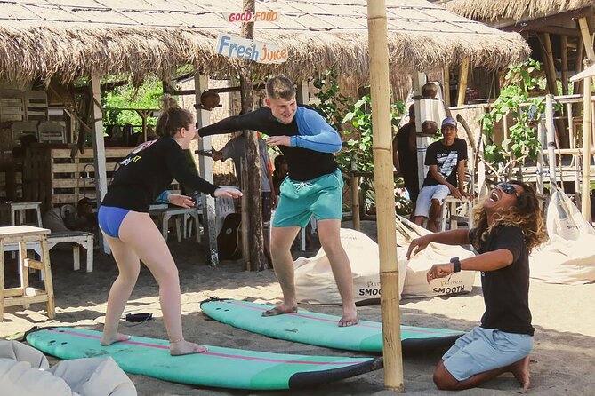 The funniest private 2 hour surf lesson, Canggu - Help for complete beginners and non-swimmers