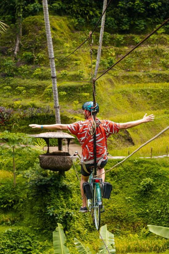 Ubud: Alas Harum Day-Pass, Swing, Sky Bike & Flying Fox - The Rice Terraces, Caves, and Birdnest Views