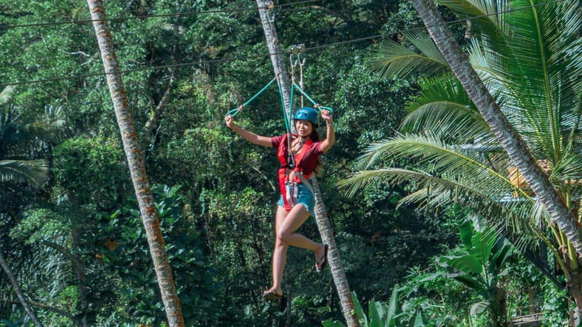 Ubud: Alas Harum Day-Pass, Swing, Sky Bike & Flying Fox - Pedaling the Sky Bike 15 Meters Up