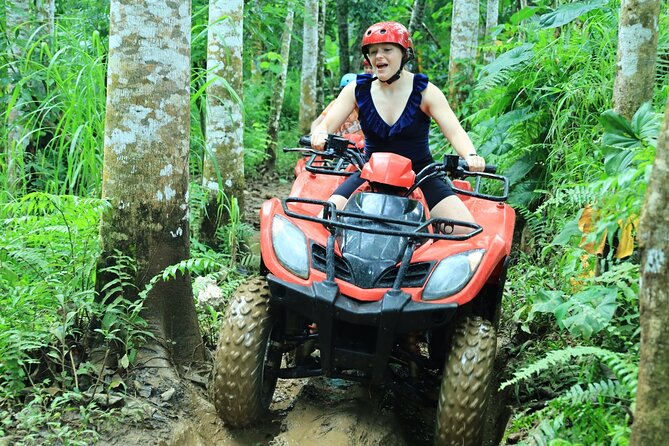 Ubud ATV Ride through River Jungle Rice Fields Puddles - The Gorilla Cave, the route’s memorable feature
