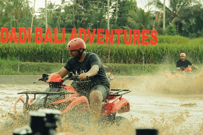 Ubud ATV Ride through River Jungle Rice Fields Puddles - Safety briefing and choosing a single or tandem quad
