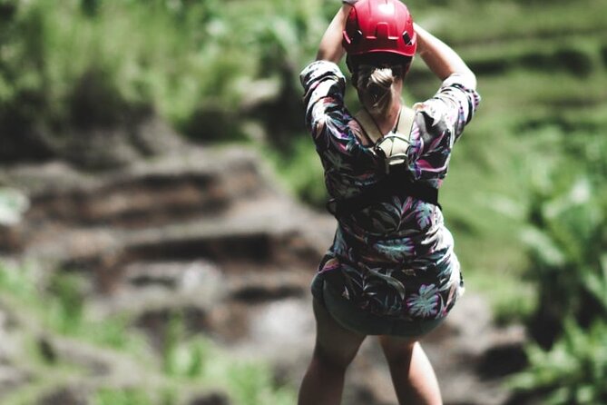 Ubud Top Waterfall and swing in tegallalang - Suwat: a deeper pool, bamboo raft, and cave-like setting