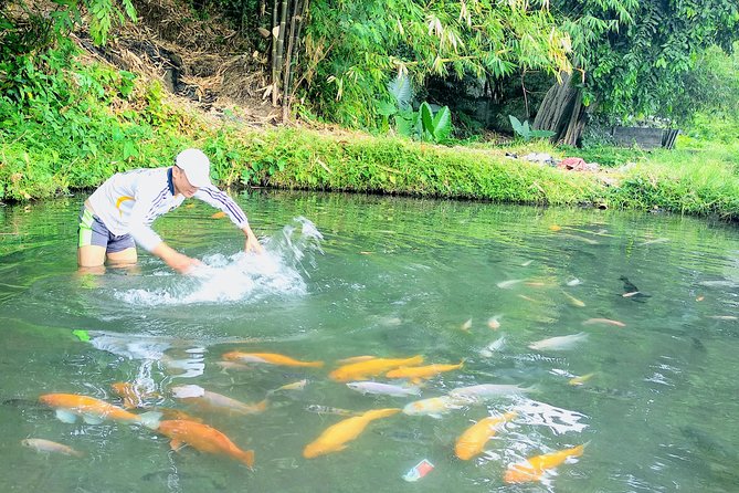 Yogyakarta Cycling Tour Around the Villages and Fish Farm - Sendang Sombomerti and the fish farm stop