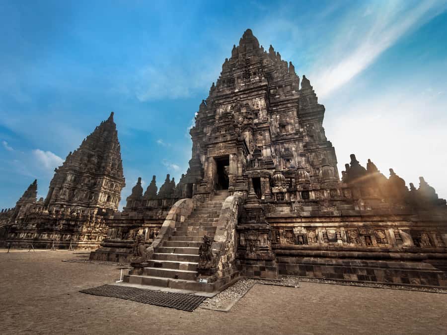Yogyakarta: Prambanan Temple Entrance Ticket - Walking toward the Trimurti temples